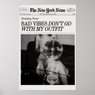 トレンディー新聞プリントニューヨークマガジンプリント ポスター