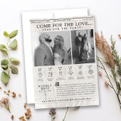 トレンディー新聞結婚式招待状写真タイムライン 招待状