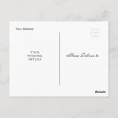 トレンディー新郎新婦の写真結婚の発表 ポストカード (裏面)