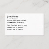 トレンディー旅行代理店スペシャリスト名刺 名刺 (裏面)
