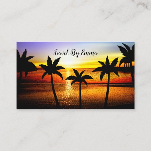 トレンディー旅行代理店スペシャリスト名刺 名刺 (正面)