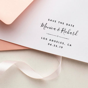 トレンディー明るい赤紫色結婚の書記日付の保存 セルフインキングスタンプ