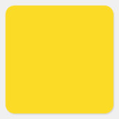 トレンディー明無地のるい黄色ファッショナブル背景 スクエアシール (正面)