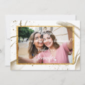 トレンディー書は私の花嫁のメイドInviteになる 招待状 (裏面)