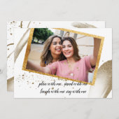 トレンディー書は私の花嫁のメイドInviteになる 招待状 (正面/裏面)