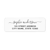 トレンディー書スクリプト名差出人住所 ラベル (正面)