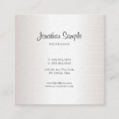 トレンディー書道お洒落デザイングラマーシルバー スクエア名刺 (正面)