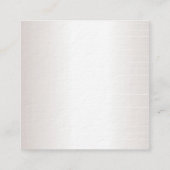 トレンディー書道お洒落デザイングラマーシルバー スクエア名刺 (裏面)