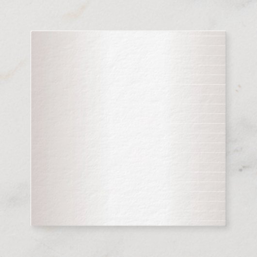 トレンディー書道お洒落デザイングラマーシルバー スクエア名刺 (裏面)