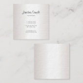 トレンディー書道お洒落デザイングラマーシルバー スクエア名刺 (正面/裏面)