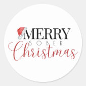 トレンディー書道のソバメリーークリスマスソブリティ ラウンドシール (正面)