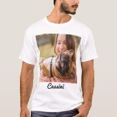 トレンディー書道スクリプト名フォト記念日 Tシャツ (正面)