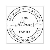 トレンディー書道ファミリーロゴスクリプト旋回 セルフインキングスタンプ (デザイン)