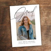 トレンディー書道三写真予算卒業 招待状