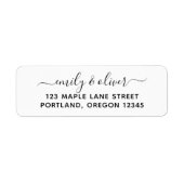 トレンディー書道夫婦名差出人住所 ラベル (正面)