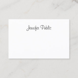 トレンディー書道手書きスクリプトエレガントトップ 名刺