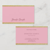 トレンディー書道金ゴールドグリッターモダンテンプレート 名刺 (正面/裏面)