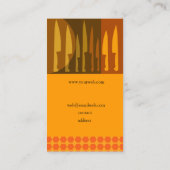 トレンディー最先端キッチン調理師シェフナイフ 名刺 (裏面)