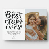 トレンディー最高のタイポグラフィMom Ever Photo & Message フォトプラーク (正面)