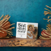 トレンディー最高のタイポグラフィMom Ever Photo & Message フォトプラーク (側面)