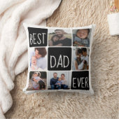 トレンディー最高のパパEver 6フォトコラージュ父の日 クッション (ブランケット)