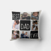 トレンディー最高のパパEver 6フォトコラージュ父の日 クッション (裏面)