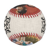 トレンディー最高のパパEver Photo Collage Father's Day 野球ボール (裏面)