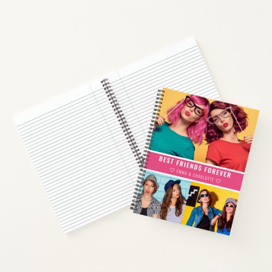 トレンディー最高のフレンズフォーエバーフォトコラージュ引用文 ノートブック (内部)