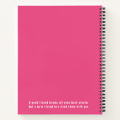 トレンディー最高のフレンズフォーエバーフォトコラージュ引用文 ノートブック (裏面)