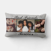 トレンディー最高のフレンズフォーエバー3枚コラージュ ランバークッション (裏面)