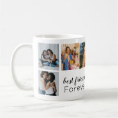 トレンディー最高のフレンド8フォトコラージュ |名前 コーヒーマグカップ (左)