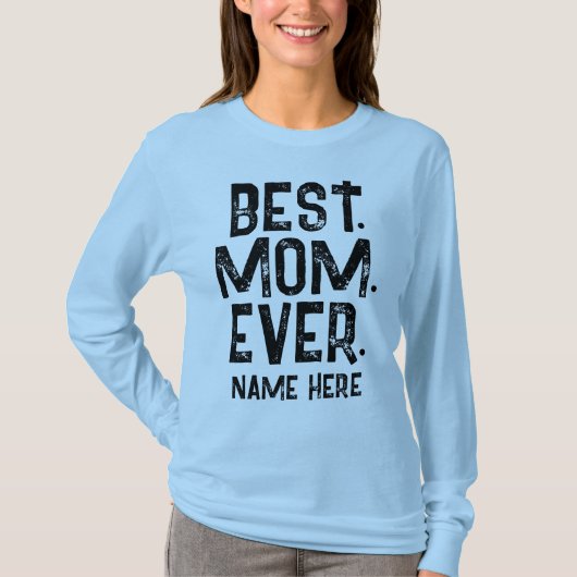 トレンディー最高のママエバーブラックタイポグラフィ Tシャツ (正面)