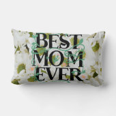 トレンディー最高のママエバーホワイトフローラモダン ランバークッション (裏面)