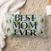 トレンディー最高のママエバーホワイトフローラモダン ランバークッション (ブランケット)