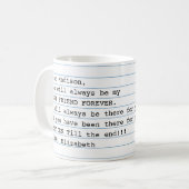 トレンディー最高の友だちフォトノートブックメッセージ コーヒーマグカップ (正面左)
