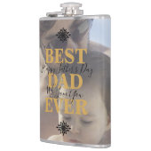 トレンディー最高の金ゴールドパパEver Father's Day写真 フラスク (左)