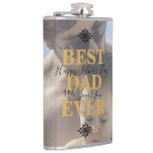 トレンディー最高の金ゴールドパパEver Father's Day写真 フラスク (右)