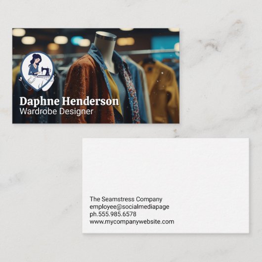 トレンディー服の表示 | ファッションショーケース 名刺 (正面/裏面)