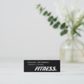 トレンディー木材トレーナーフィットネススキニービジネスカード スキニー名刺 (スタンド正面)