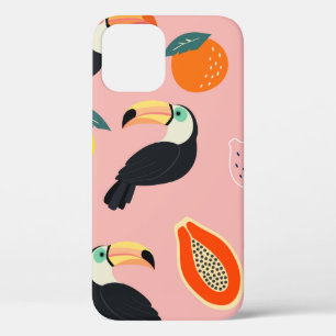 トレンディー柄のツーカンと抽象芸術f iPhone 12ケース