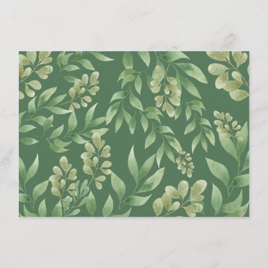 トレンディー森林森林図書林ベビー エンクロージャーカード (裏面)