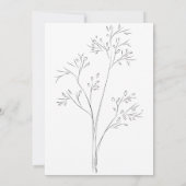 トレンディー植物モダン美しいサロングランドオープン 招待状 (裏面)