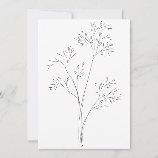 トレンディー植物モダン美しいサロングランドオープン 招待状 (裏面)