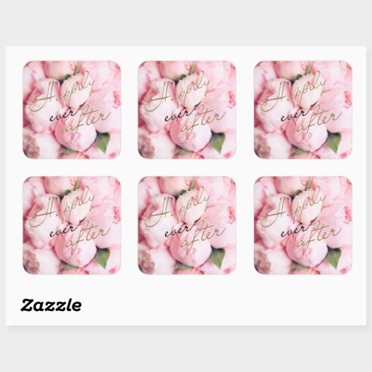 トレンディー楽しいずっと後結婚式用シール スクエアシール (シート)