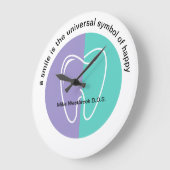 トレンディー歯医者オフィス待合室の時計 ラージ壁時計 (傾斜)