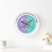 トレンディー歯医者オフィス待合室の時計 ラージ壁時計 (ホーム)