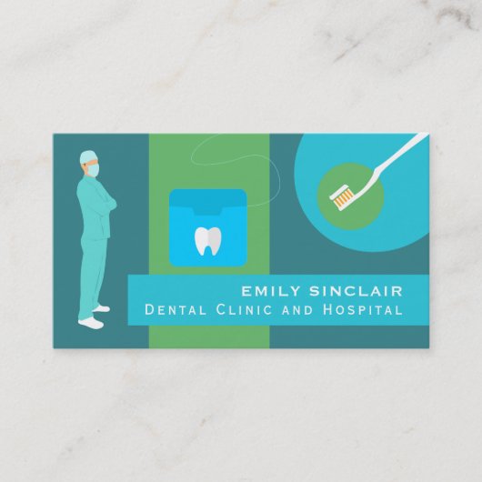 トレンディー歯科デザイン、歯科アポイントメント 名刺 (正面)