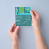 トレンディー歯科デザイン、歯科、歯医者の広告 チラシ (手)