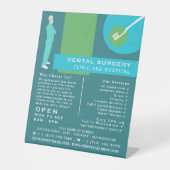 トレンディー歯科デザイン、歯科、歯医者の広告 台座サイン (正面)