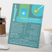 トレンディー歯科デザイン、歯科、歯医者アドバー 台座サイン (インサイチュ)